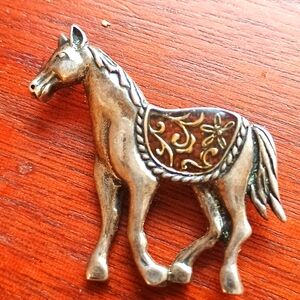 Sterling Silver Horse Brooch Carolyn Pollock